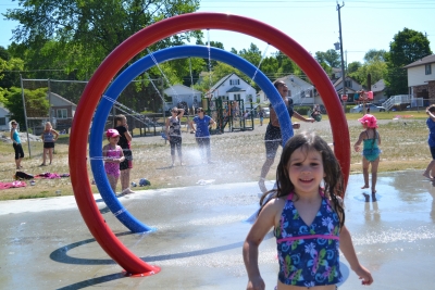 St. David School Students Enjoy Victory Park Splash Pad